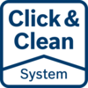 Click & Clean System ? 3 great benefits A clear view of the work surface: You work more precisely and faster Harmful dust is extracted immediately: Protects your health Less dust: Longer lifetime of tool and accessories