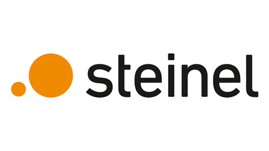 Logo of Steinel with orange dot and black lettering.