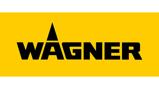 Black and white Wagner logo on yellow background.