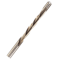 A silver Bosch Professional spiral drill lies on a white background.