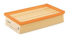A Bosch Professional filter with an orange frame and fine slats.
