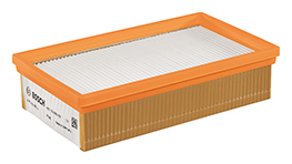 A Bosch Professional filter with an orange border lies on a white background.