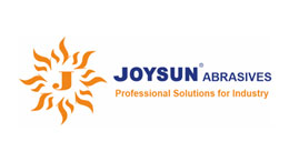 Logo of Joysun Abrasives with stylized sun and text.